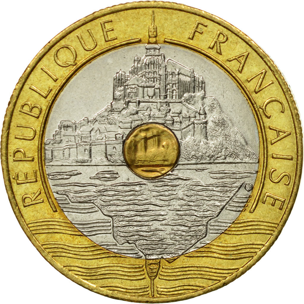 Coin, France, Mont Saint Michel, 20 Francs, 1992, Paris, EF(40-45)