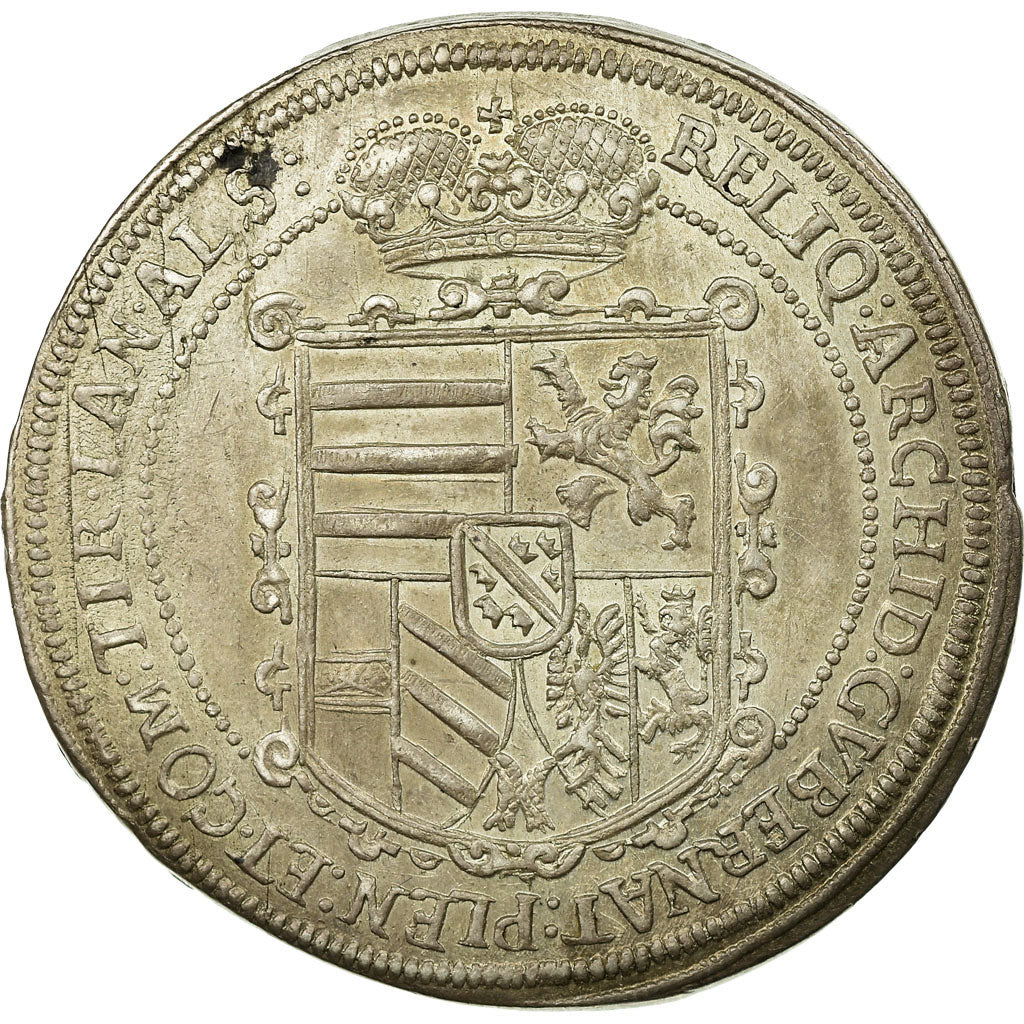 Coin, German States, ALSACE, Leopold V, Thaler, 1624, Ensisheim, AU(55-58)