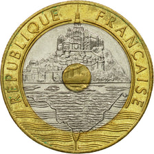 Monnaie, France, Mont Saint Michel, 20 Francs, 1993, Paris, TTB, Tri-Metallic