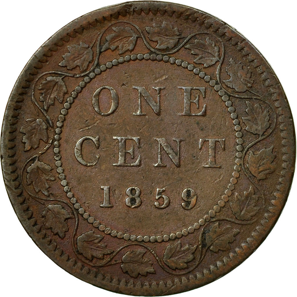 Coin, Canada, Victoria, Cent, 1859, Royal Canadian Mint, Ottawa, EF(40-45)