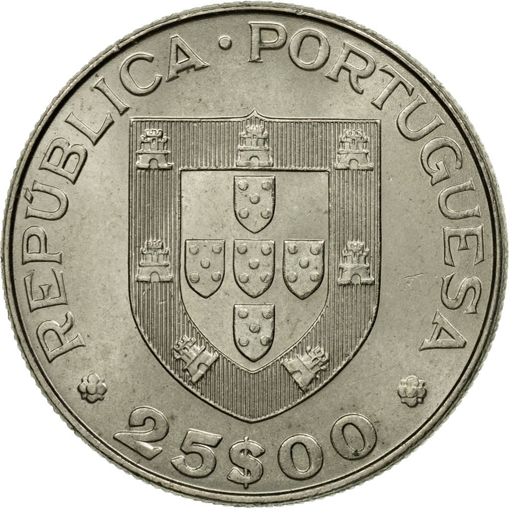 Coin, Portugal, 25 Escudos, 1984, MS(63), Copper-nickel, KM:624