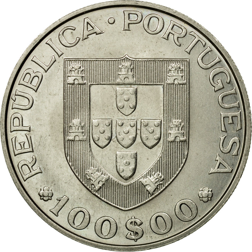 Moneta, Portugal, 100 Escudos, UNDATED (1984), MS(63), Miedź-Nikiel, KM:625