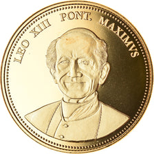 Vaticano, medaglia, Le Pape Léon XIII, Religions & beliefs, FDC, Doratura in
