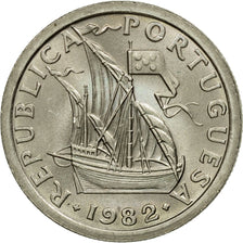 Coin, Portugal, 2-1/2 Escudos, 1982, MS(63), Copper-nickel, KM:590