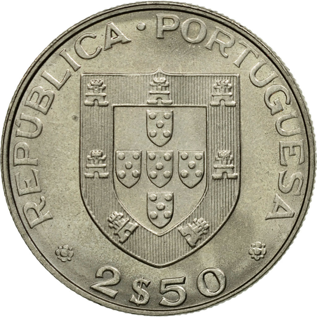 Moneta, Portogallo, 2-1/2 Escudos, Undated (1982), Lisbon, SPL, Rame-nichel