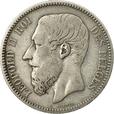 Coin, Belgium, Leopold II, 2 Francs, 2 Frank, 1866, VF(30-35), Silver, KM:30.1
