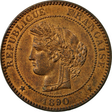 Coin, France, Cérès, 10 Centimes, 1890, Paris, EF(40-45), Bronze, KM:815.1, Le