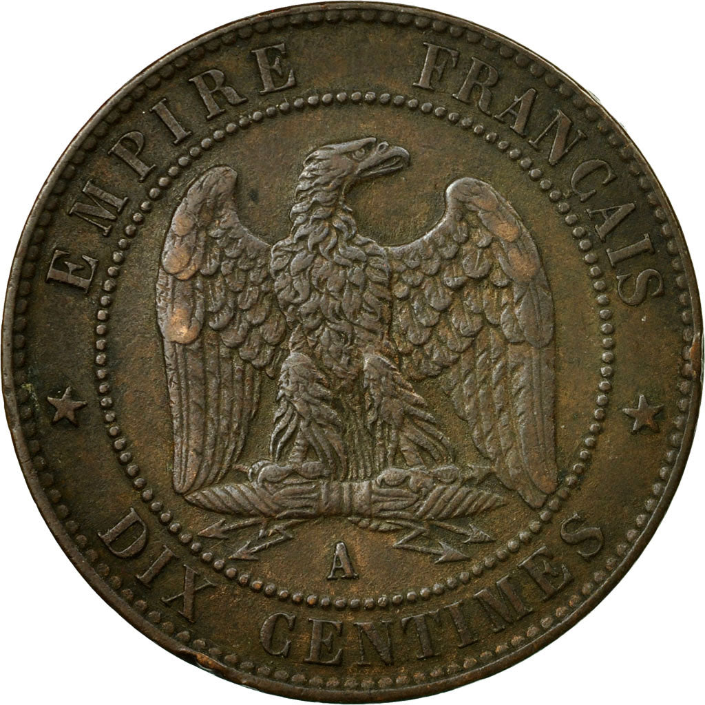 Coin, France, Napoleon III, Napoléon III, 10 Centimes, 1854, Paris, VF(20-25)