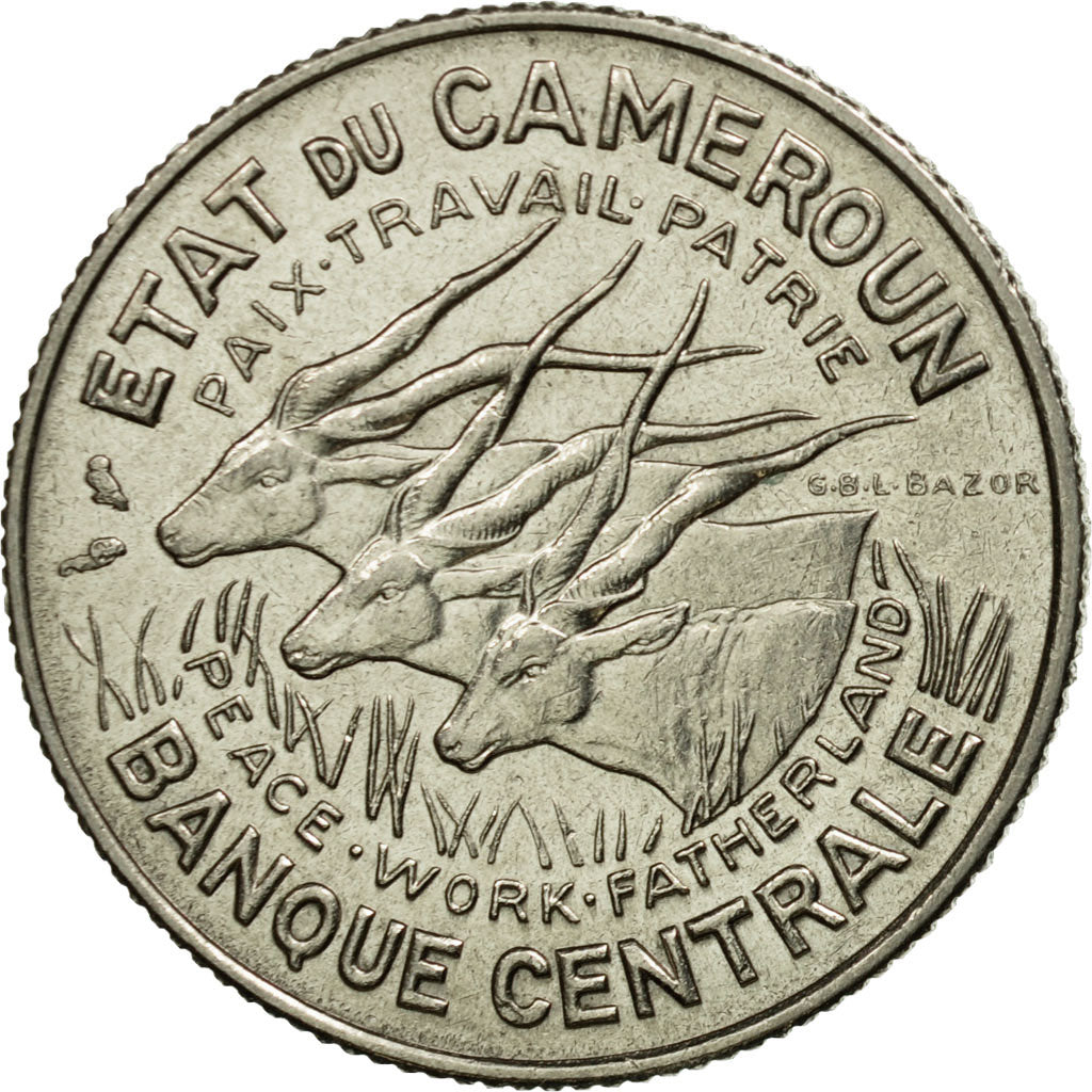 Coin, Cameroon, 100 Francs, 1966, Paris, AU(50-53), Nickel, KM:14