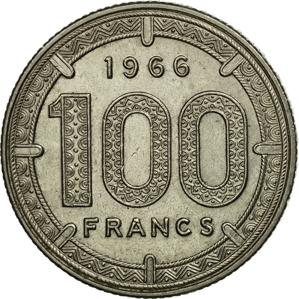 Coin, Cameroon, 100 Francs, 1966, Paris, AU(50-53), Nickel, KM:14