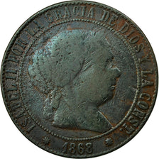Coin, Spain, Isabel II, 5 Centimos, 1868, Madrid, VF(30-35), Copper, KM:635.1