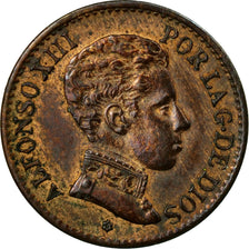 Coin, Spain, Alfonso XIII, Centimo, 1906, Madrid, AU(55-58), Bronze, KM:726