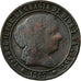 Coin, Spain, Isabel II, 2-1/2 Centimos, 1867, Madrid, F(12-15), Copper, KM:634.1