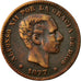 Coin, Spain, Alfonso XII, 5 Centimos, 1877, Madrid, VF(30-35), Bronze, KM:674