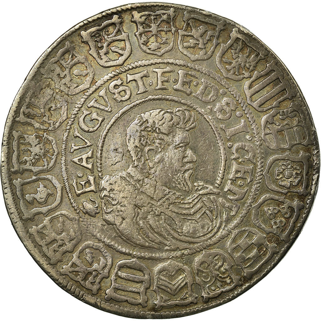 Coin, German States, SAXONY-ALBERTINE, Thaler, 1614, AU(50-53), Silver, KM:44