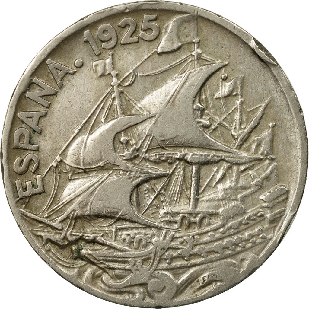 Coin, Spain, Alfonso XIII, 25 Centimos, 1925, Madrid, EF(40-45), Copper-nickel