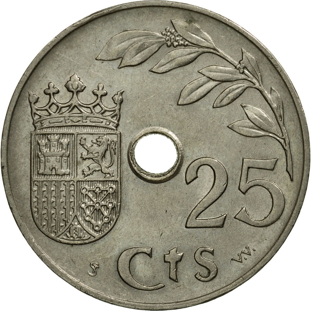 Coin, Spain, 25 Centimos, 1937, Vienna, EF(40-45), Copper-nickel, KM:753