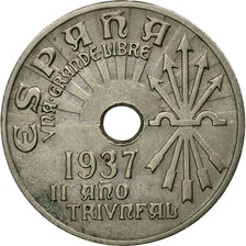 Coin, Spain, 25 Centimos, 1937, Vienna, VF(30-35), Copper-nickel, KM:753