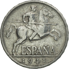 Coin, Spain, 5 Centimos, 1941, EF(40-45), Aluminum, KM:765