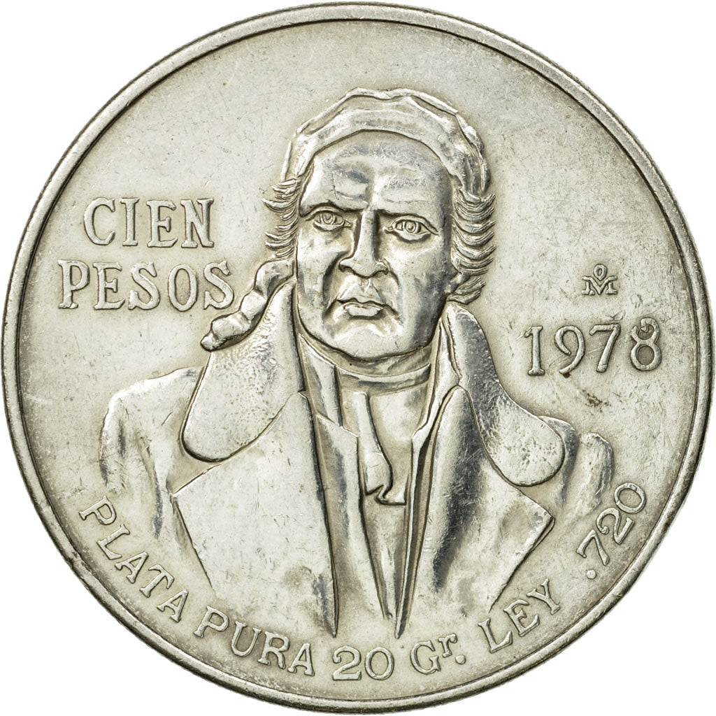 Coin, Mexico, 100 Pesos, 1978, Mexico City, EF(40-45), Silver, KM:483.2