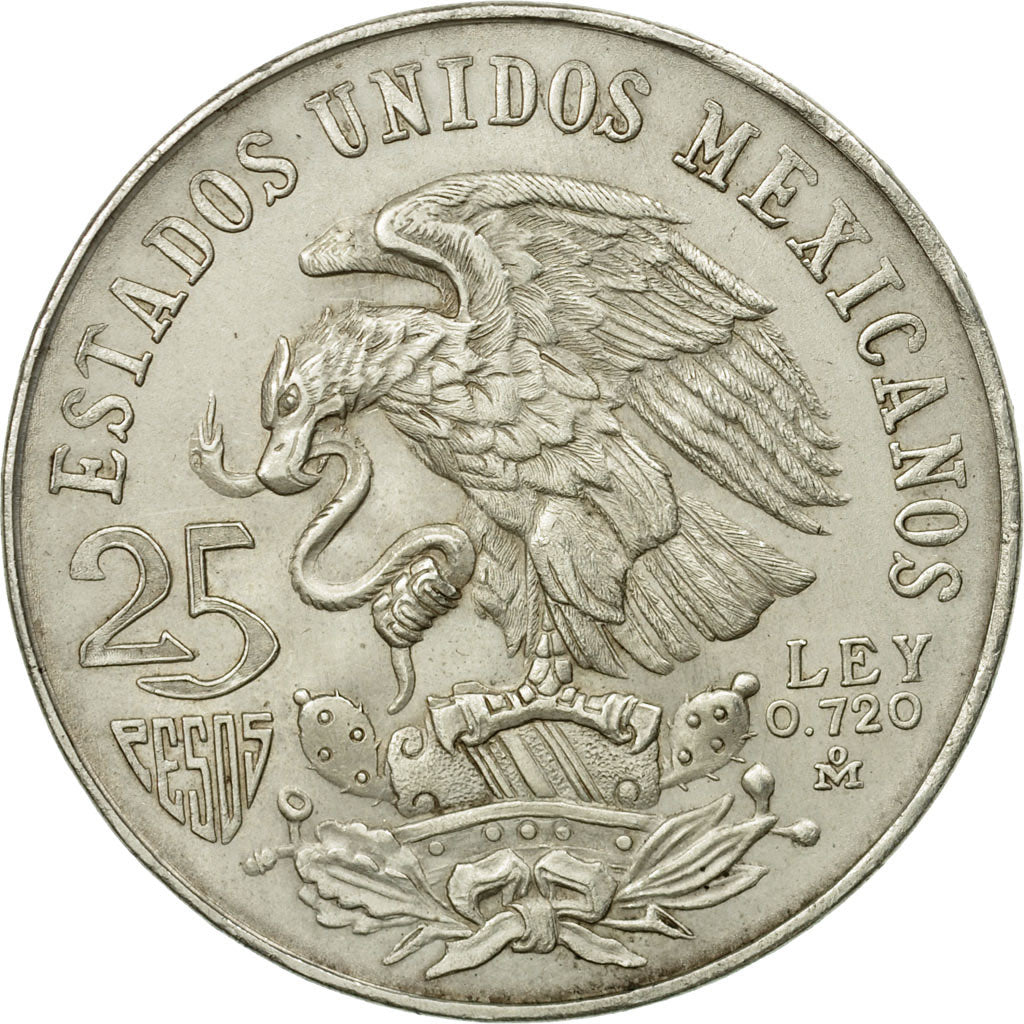 Coin, Mexico, 25 Pesos, 1968, Mexico City, EF(40-45), Silver, KM:479.1