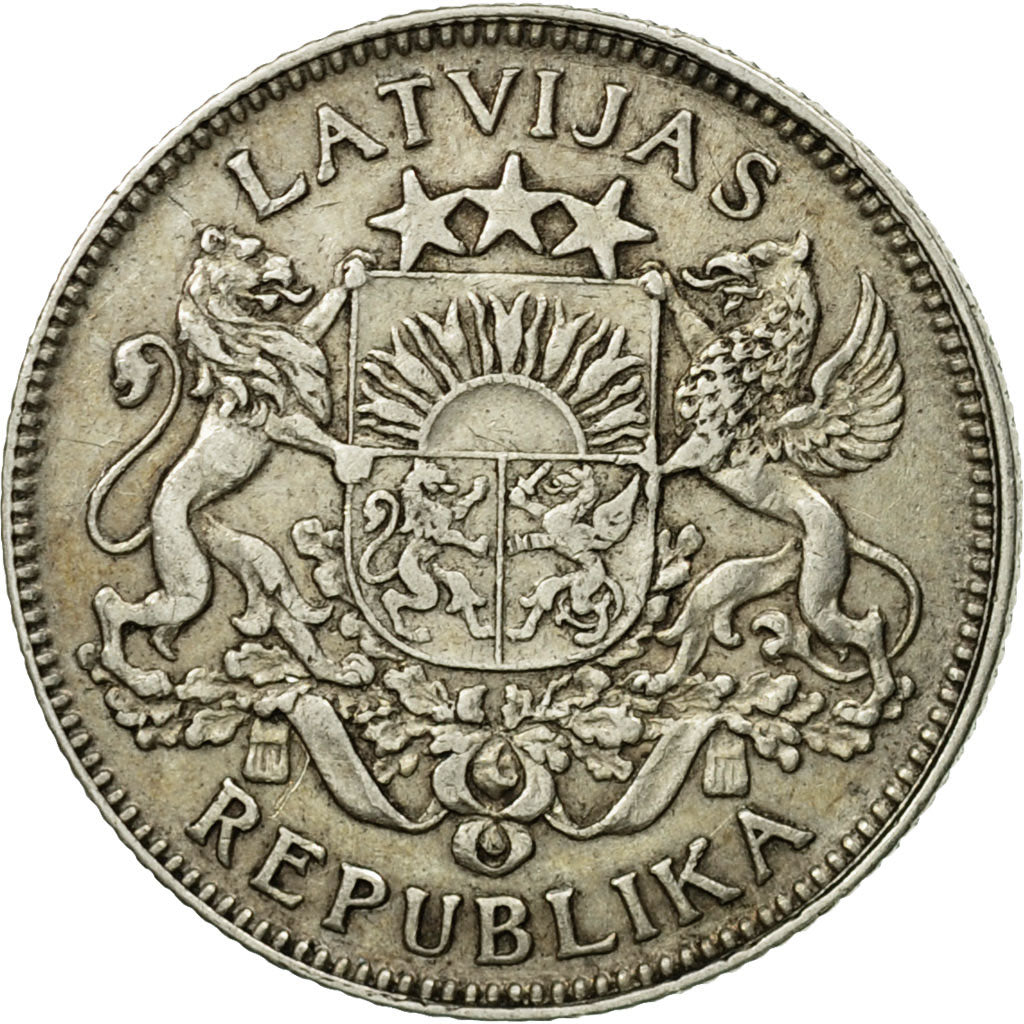 Coin, Latvia, Lats, 1924, EF(40-45), Silver, KM:7