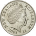 Moneda, Nueva Zelanda, Elizabeth II, 50 Cents, 2001, MBC, Cobre - níquel