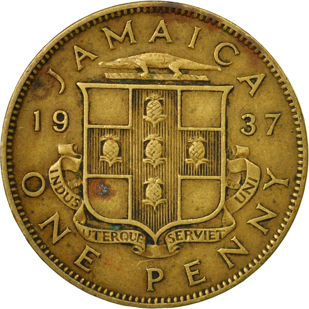 Monnaie, Jamaica, George VI, Penny, 1937, Franklin Mint, TTB, Nickel-brass