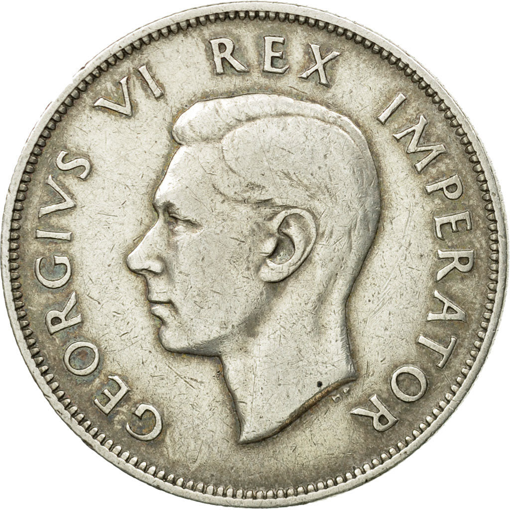Coin, South Africa, George VI, 2-1/2 Shillings, 1944, EF(40-45), Silver, KM:30