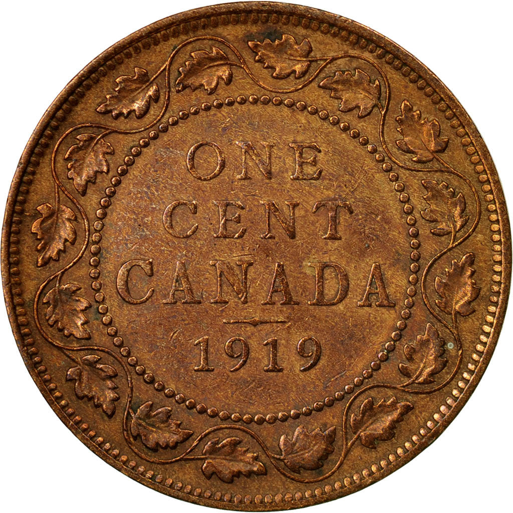 Coin, Canada, George V, Cent, 1919, Royal Canadian Mint, Ottawa, EF(40-45)