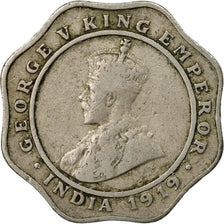 Coin, INDIA-BRITISH, George V, 4 Annas, 1919, EF(40-45), Copper-nickel, KM:519
