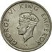 Coin, INDIA-BRITISH, George VI, 1/2 Rupee, 1947, EF(40-45), Nickel, KM:553