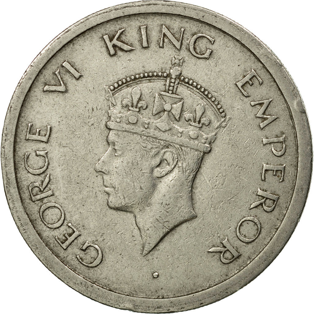 Moneta, INDIA - BRITANNICA, George VI, Rupee, 1947, BB, Nichel, KM:559