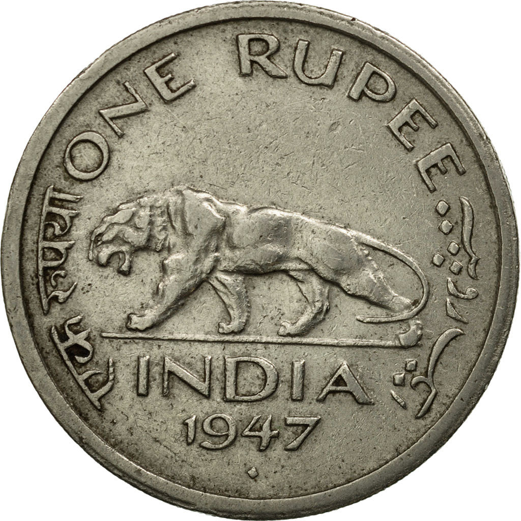 Moneta, INDIA - BRITANNICA, George VI, Rupee, 1947, BB, Nichel, KM:559