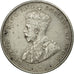 Coin, Ceylon, George V, 50 Cents, 1917, EF(40-45), Silver, KM:109