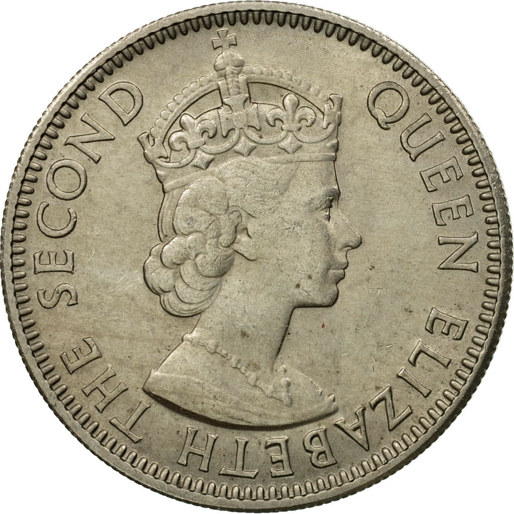 Moneda, Honduras británica, Elizabeth II, 25 Cents, 1965, MBC, Cobre - níquel