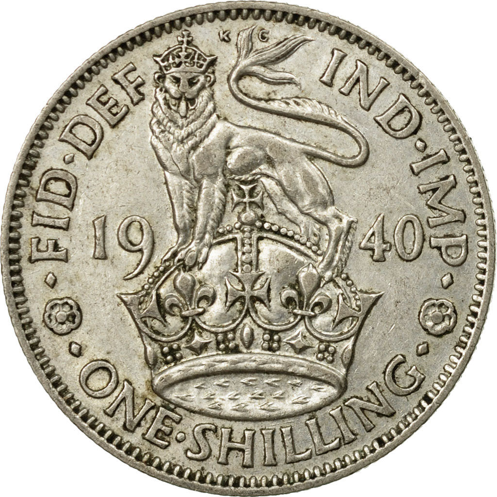 Coin, Great Britain, George VI, Shilling, 1940, VF(30-35), Silver, KM:853