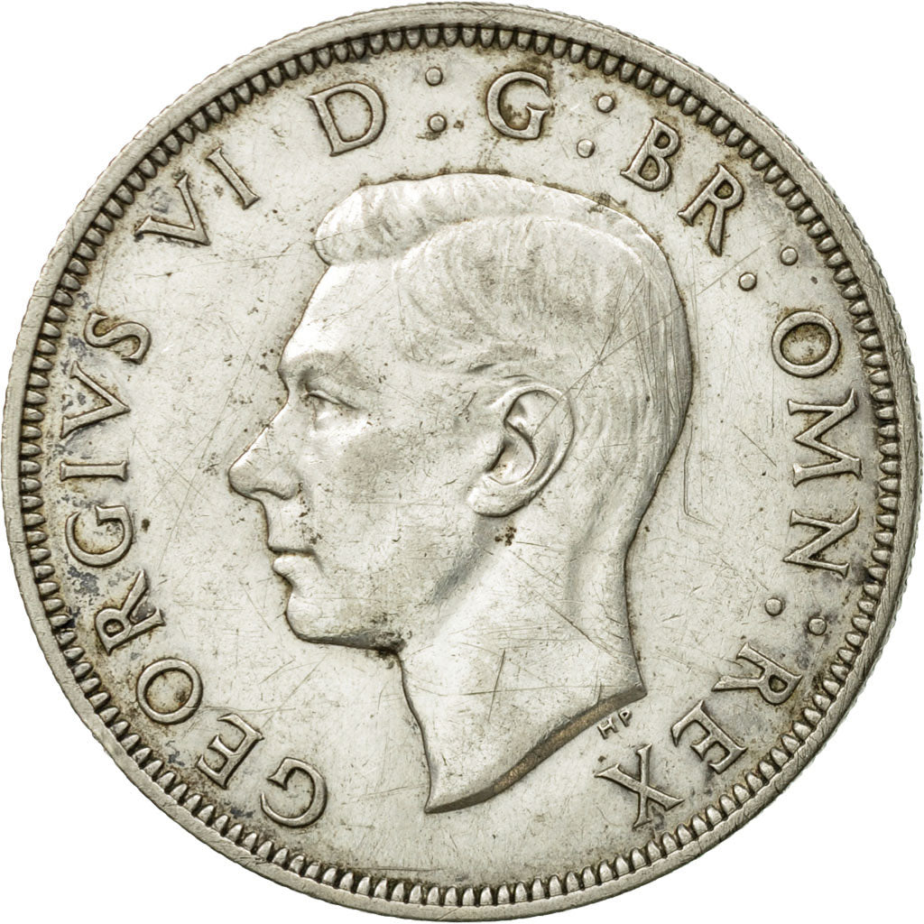Coin, Great Britain, George VI, 1/2 Crown, 1944, EF(40-45), Silver, KM:856