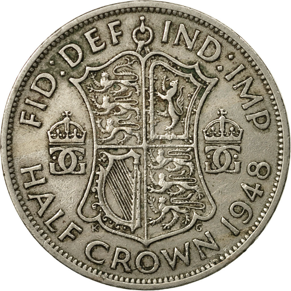 Coin, Great Britain, George VI, 1/2 Crown, 1948, EF(40-45), Copper-nickel
