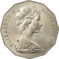 Coin, Australia, Elizabeth II, 50 Cents, 1977, EF(40-45), Copper-nickel, KM:70