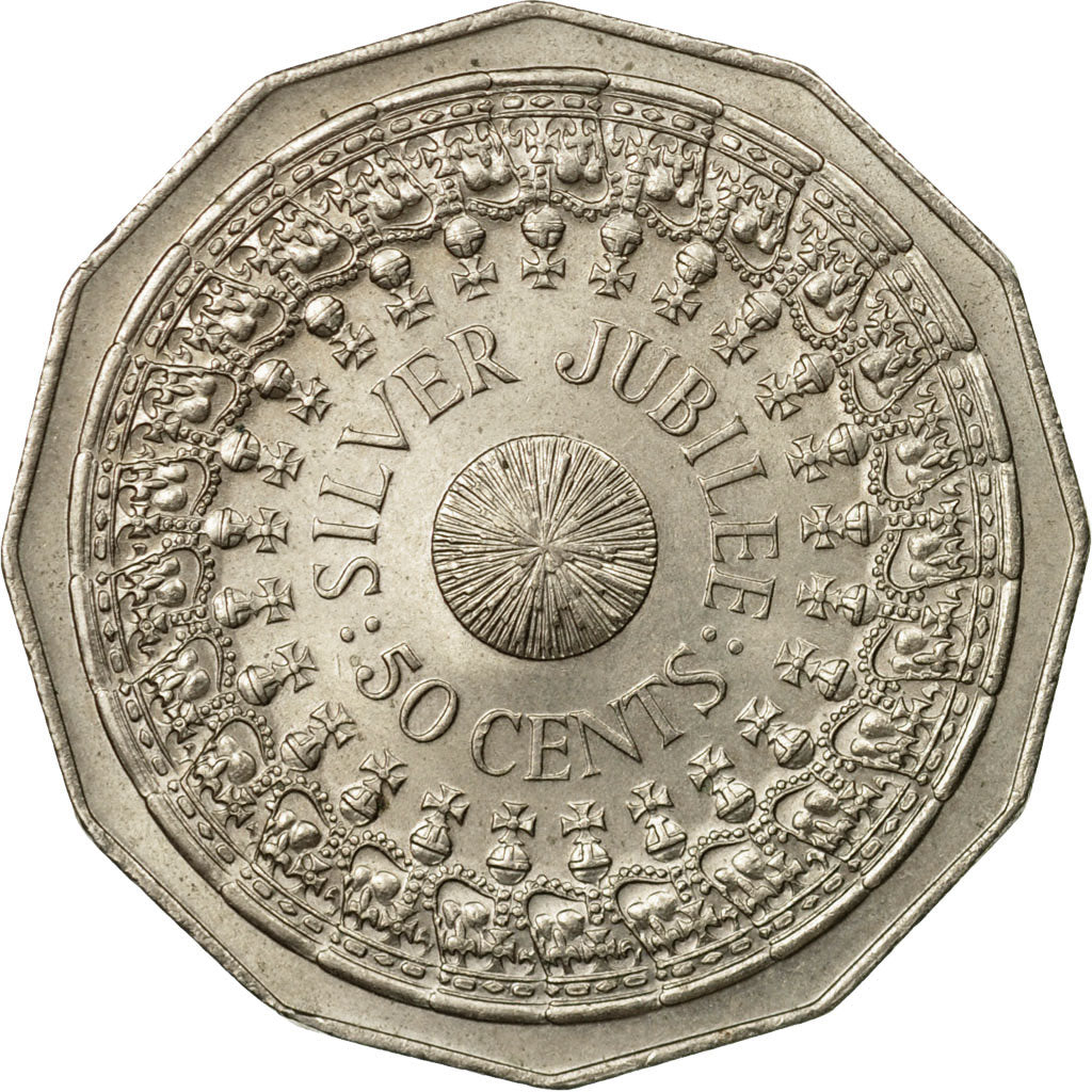 Coin, Australia, Elizabeth II, 50 Cents, 1977, EF(40-45), Copper-nickel, KM:70