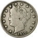 Coin, United States, Liberty Nickel, 5 Cents, 1910, U.S. Mint, Philadelphia