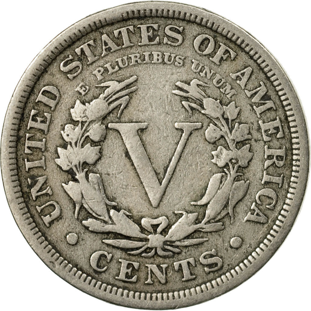 Coin, United States, Liberty Nickel, 5 Cents, 1910, U.S. Mint, Philadelphia