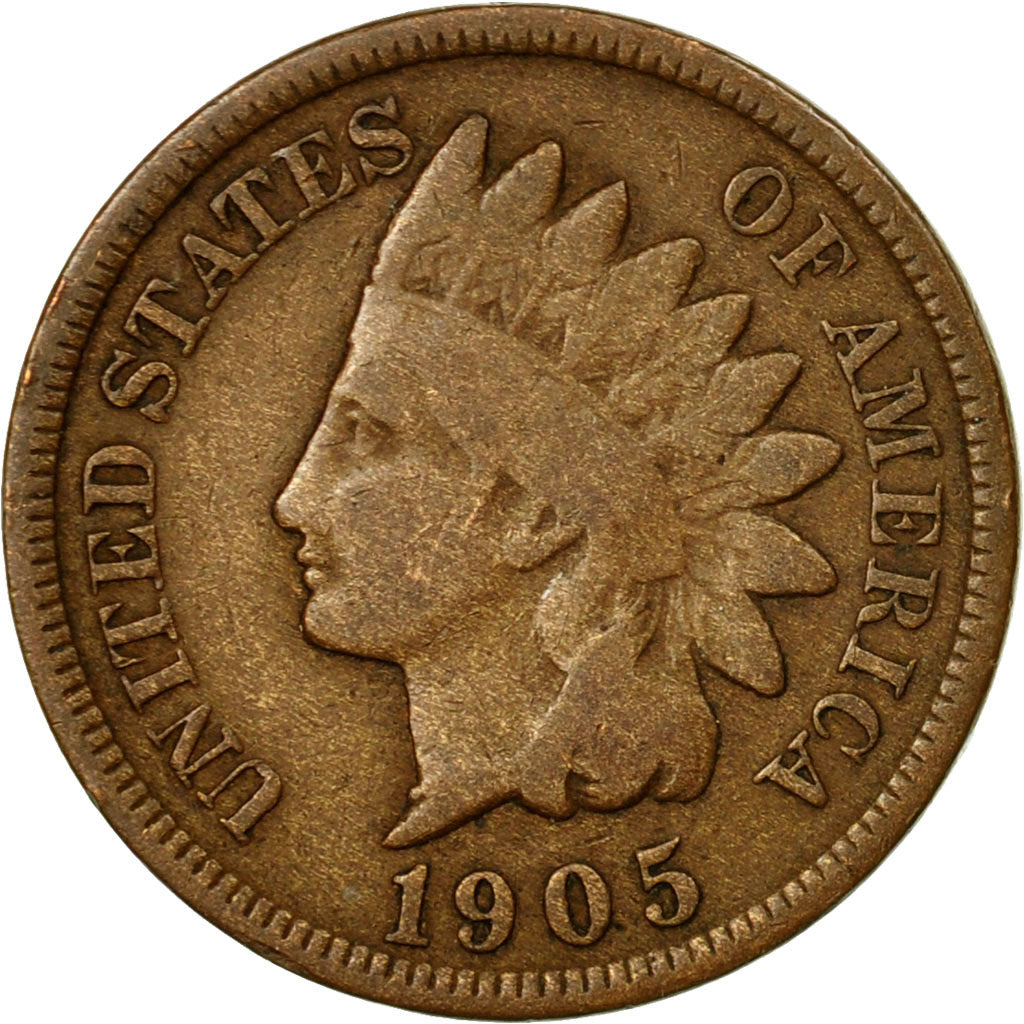 Coin, United States, Indian Head Cent, Cent, 1905, U.S. Mint, Philadelphia