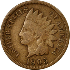 Coin, United States, Indian Head Cent, Cent, 1905, U.S. Mint, Philadelphia