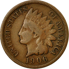 Coin, United States, Indian Head Cent, Cent, 1906, U.S. Mint, Philadelphia