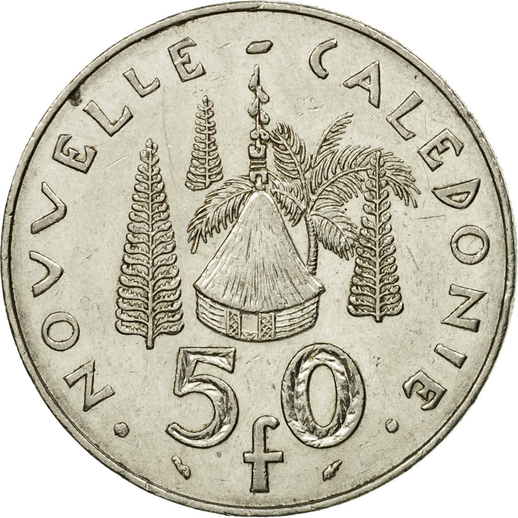 Moneta, Nuova Caledonia, 50 Francs, 1991, Paris, BB, Nichel, KM:13