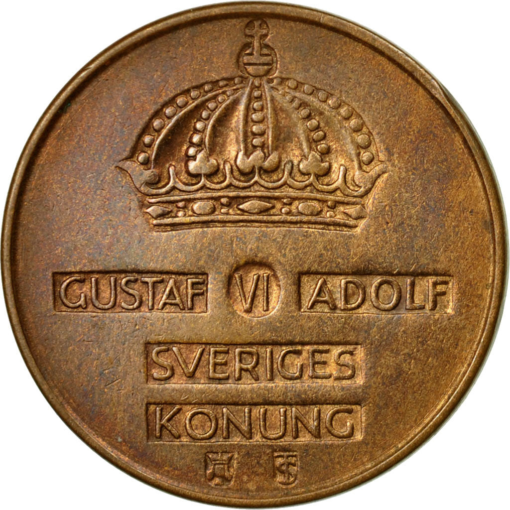 Coin, Sweden, Gustaf VI, 5 Öre, 1957, EF(40-45), Bronze, KM:822