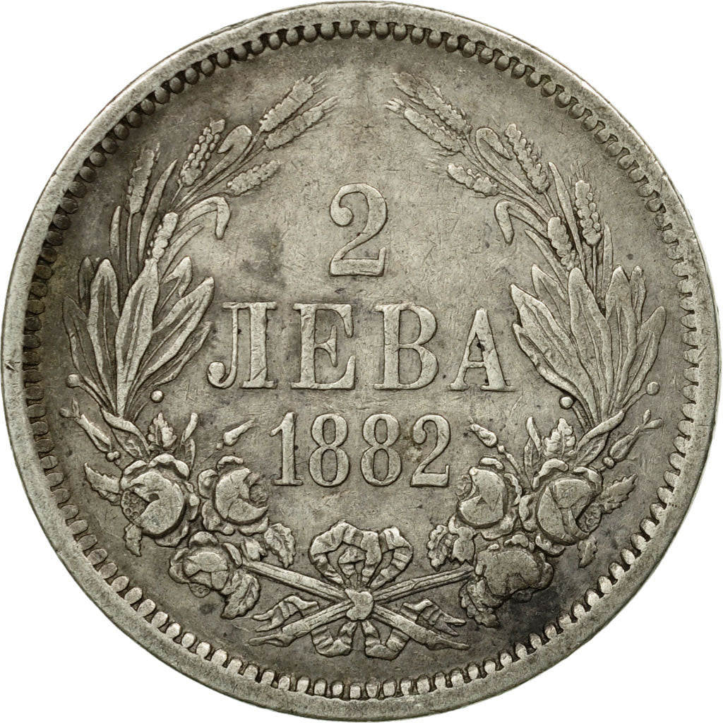 Coin, Bulgaria, Alexander  I, 2 Leva, 1882, EF(40-45), Silver, KM:5