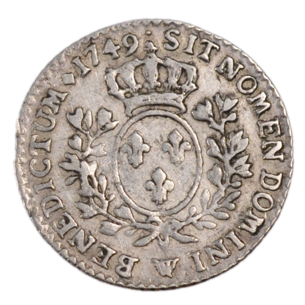 FRANCE, 1/10 Écu au bandeau, 12 Sols, 1/10 ECU, 1749, Lille, KM #511.22, ...